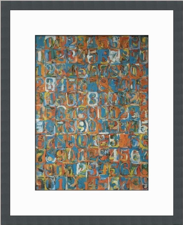 Jasper Johns Numbers in Color II Custom Framed Print: Jasper Johns Numbers in Color II Custom Framed Print Experience the vibrant artistry of Jasper Johns with this custom framed print of 'Numbers in Color II,' a striking piece that embodies Abstract Exp
