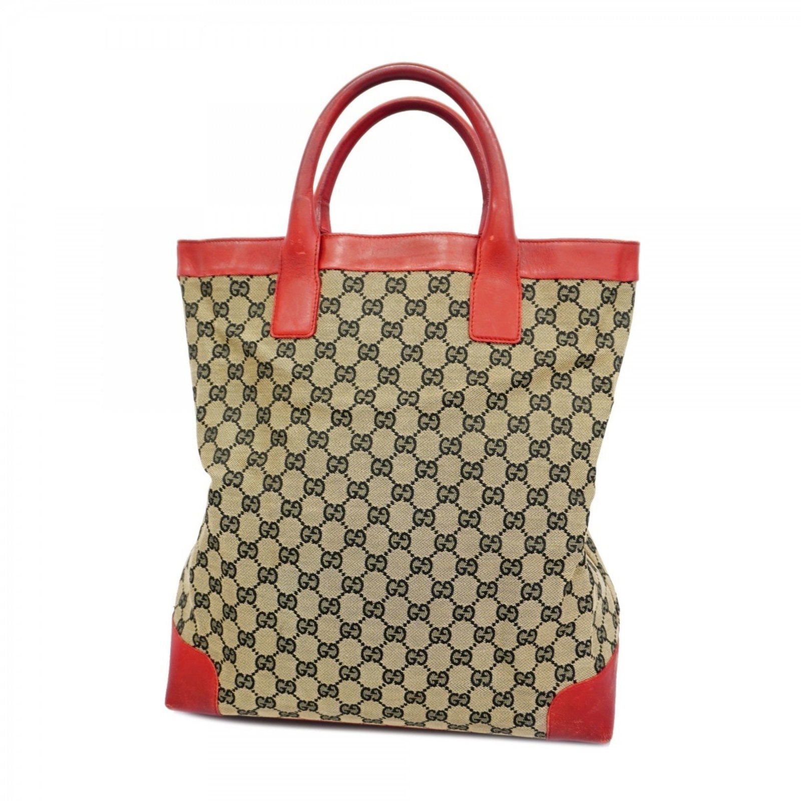 Gucci GG Canvas Tote Bag Brown Red Women's Stylish Accessory: Gucci GG Canvas Tote Bag Brown Red Women's Stylish Accessory Gucci Tote Bag GG Canvas 002 1121 in a stylish Brown Red color. This tote bag is crafted from durable canvas and features gold-tone hardwar