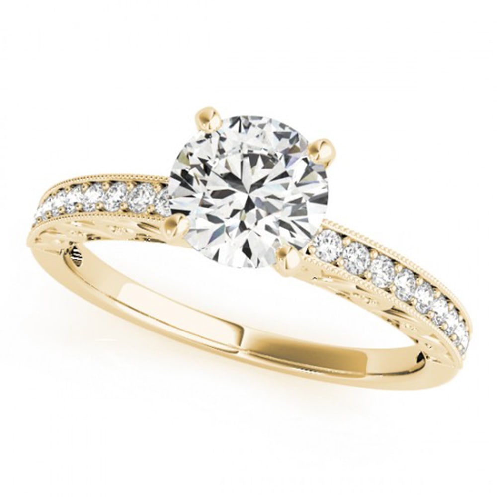 Certified VS/SI Diamond Solitaire Antique Ring 14k Yellow Gold 1.18ct: Certified VS/SI Diamond Solitaire Antique Ring 14k Yellow Gold 1.18ct This exquisite antique ring features a certified VS/SI diamond solitaire with a total gem weight of 1.18 carats, set in solid 14k 