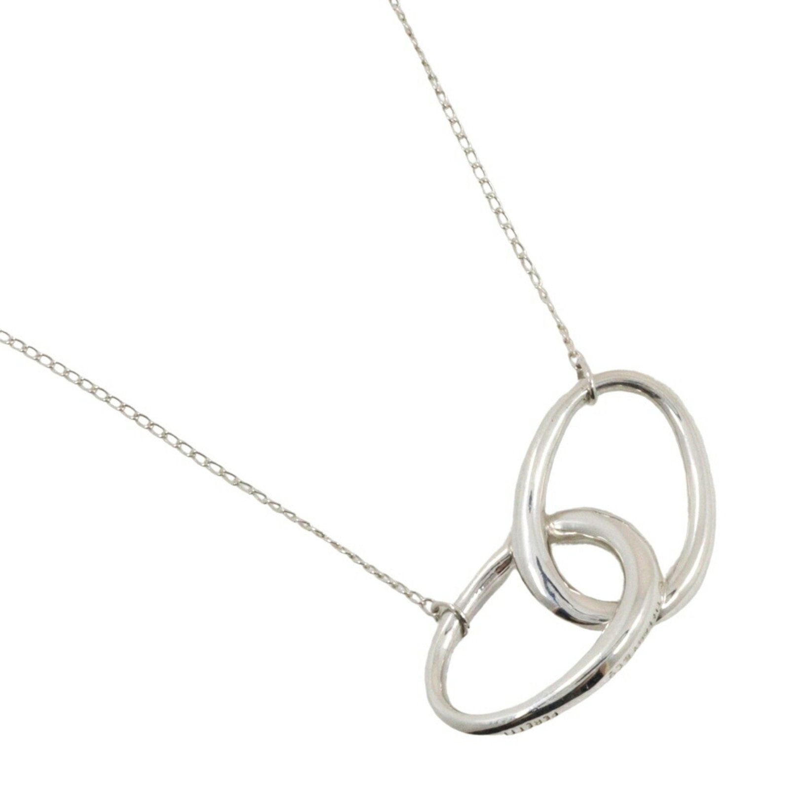 Tiffany & Co. Elsa Peretti Silver Double Loop Necklace 43cm: Tiffany & Co. Elsa Peretti Silver Double Loop Necklace 43cm Tiffany & Co. Elsa Peretti Double Loop Necklace crafted in 925 Silver, weighing approximately 10.0g. This elegant necklace is designed for w