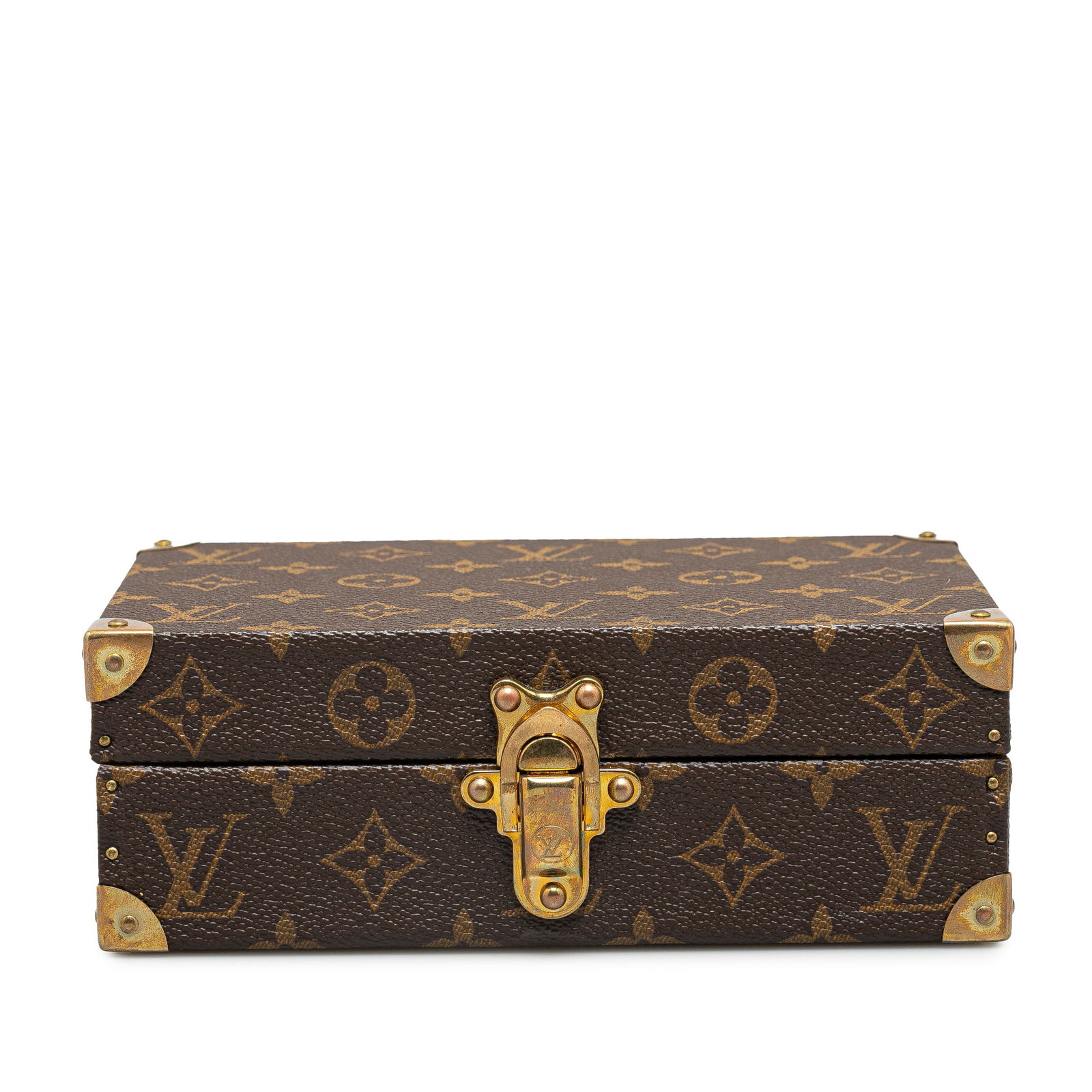 Louis Vuitton Monogram Coffret Domino Trunk Case: Louis Vuitton Monogram Coffret Domino Trunk Case This Domino case features a monogram canvas body and a metal latch closure. Brand: Louis Vuitton Model: Monogram Coffret Domino Trunk Case Origin: Fran