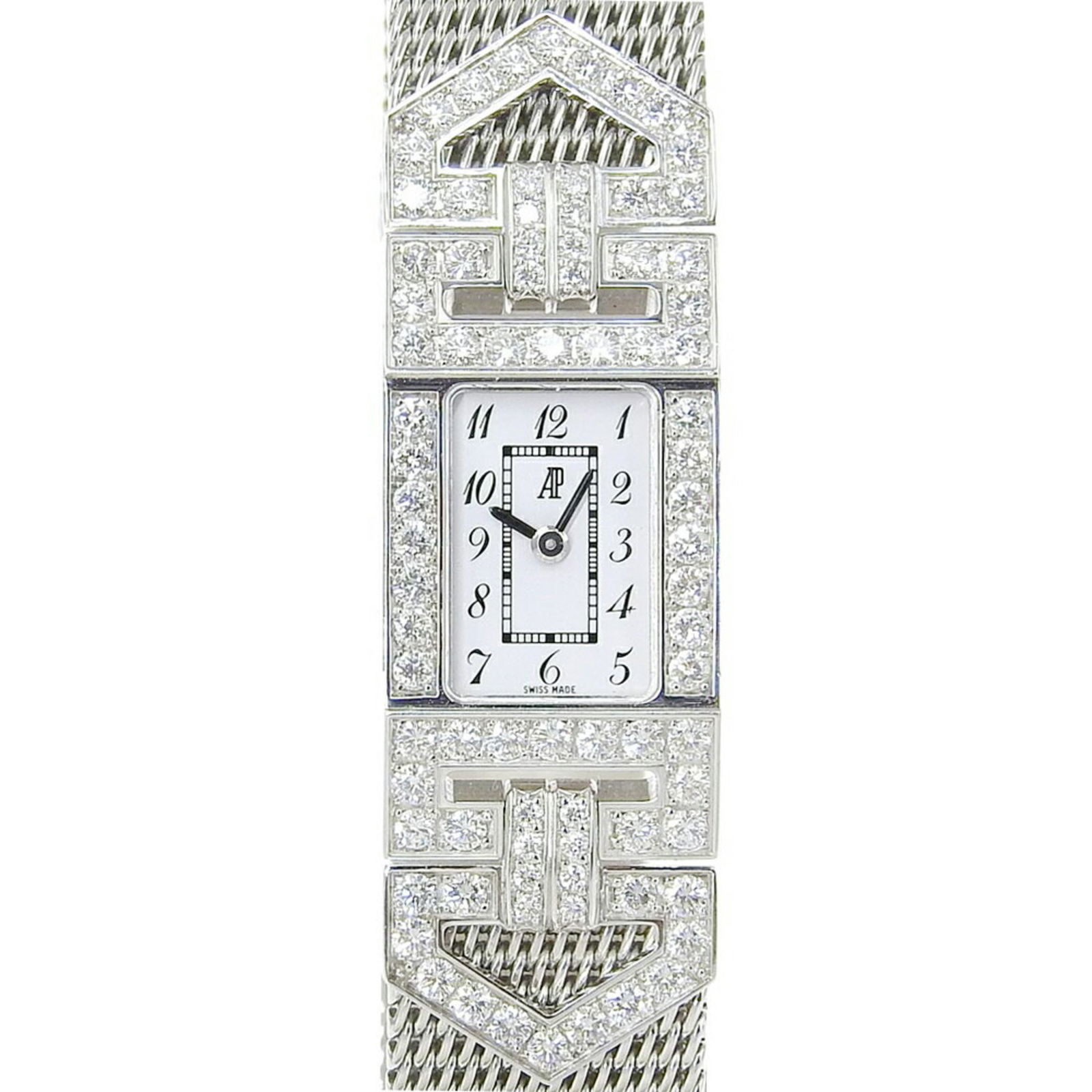 AUDEMARS PIGUET Charles Stone watch cal.2601 67025BC/Z/1068BC K18 white gold x diamond quartz analog: AUDEMARS PIGUET Charles Stone watch cal.2601 67025BC/Z/1068BC K18 white gold x diamond quartz analog display dial ladies Brand: Audemars Piguet Type: Wristwatch Gender: Women Display: Analog Material