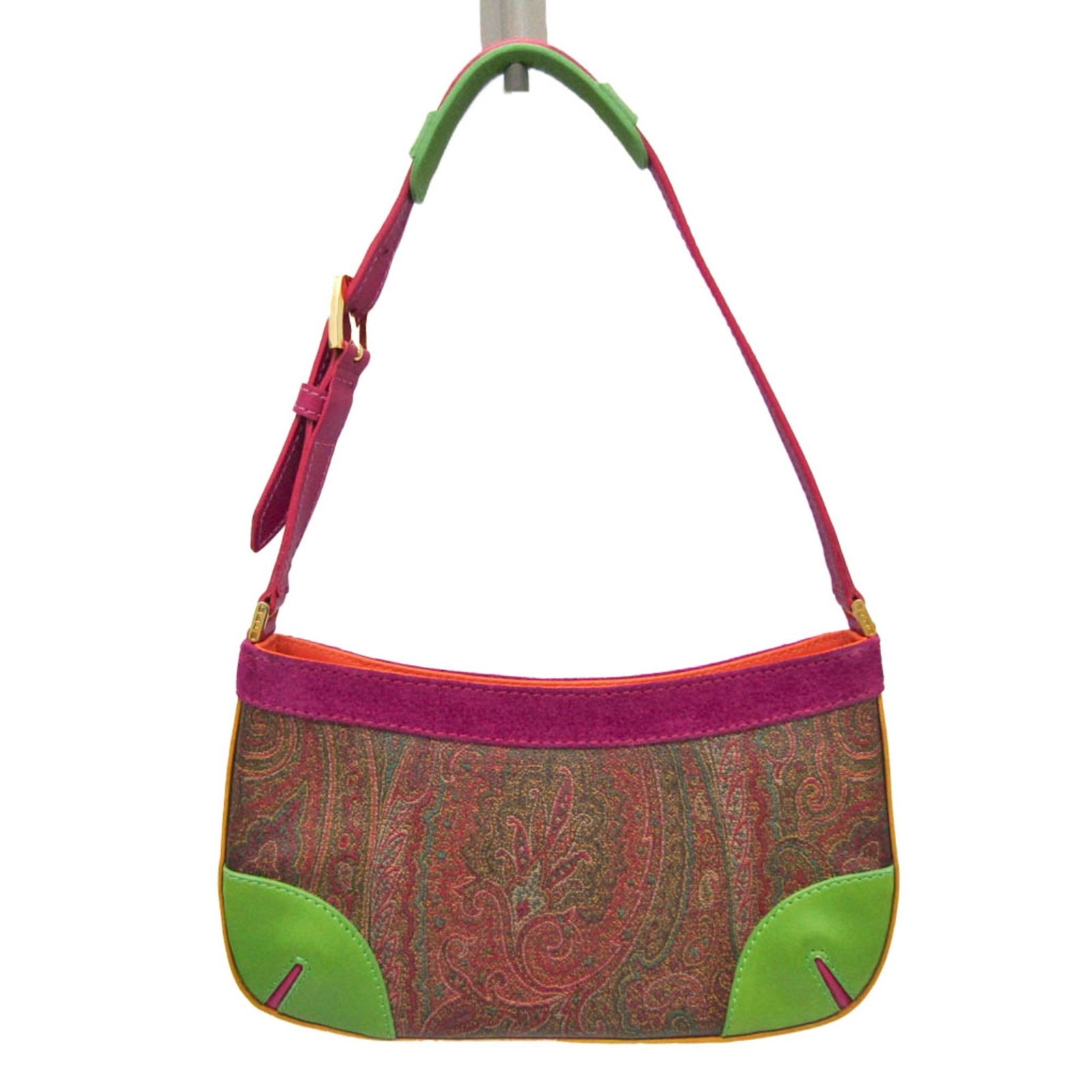 Etro Women's Brown Multi-color PVC Leather Shoulder Bag from Italy: Etro Women's Brown Multi-color PVC Leather Shoulder Bag from Italy This stylish shoulder bag from Etro is crafted from PVC leather suede and features a beautiful brown multi-color design. Ideal for wo