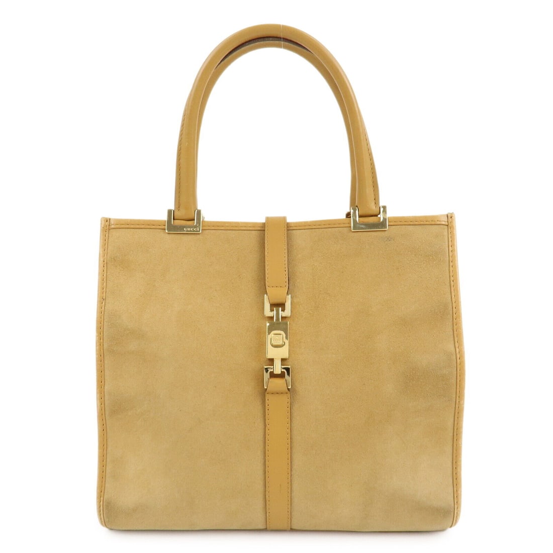 GUCCI Jackie Suede Leather Tote Bag Hand Bag Beige 002.1065 Used F/S: GUCCI Jackie Suede Leather Tote Bag Hand Bag Beige 002.1065 Used F/S Style: tote bag Exterior Material: : Suede Leather Exterior Color: : Beige Features: GUCCI Lining Color: : brown Closure: lock Vint