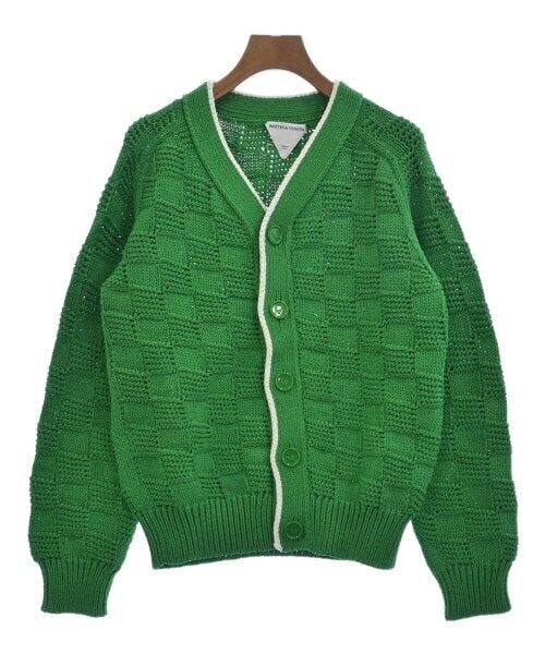 Bottega Veneta Green Knitted Cardigan Size S: Bottega Veneta Green Knitted Cardigan Size S This stylish Bottega Veneta cardigan features a beautiful green color and a button front design. The piece is a size S, designed for women, and comes in a