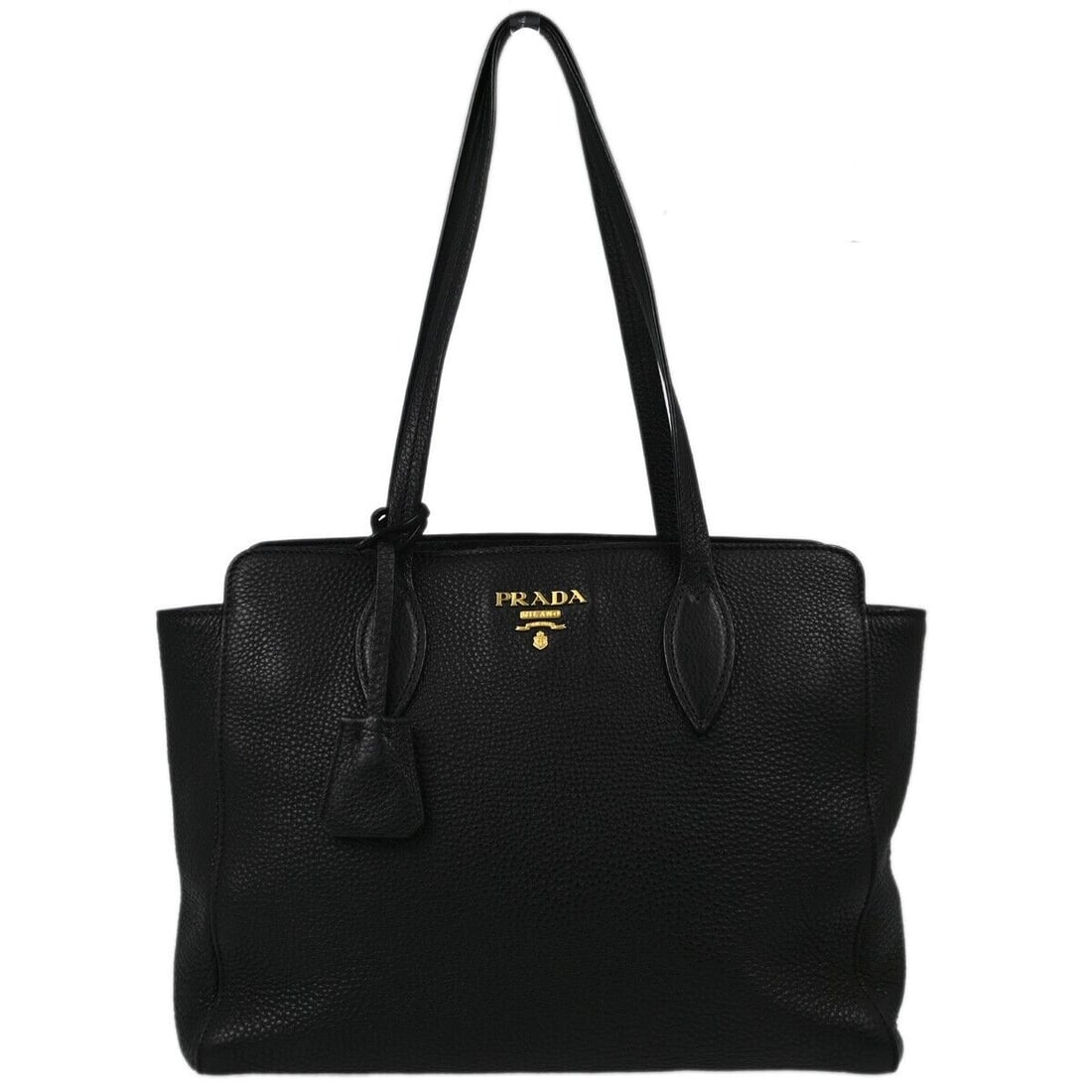 Prada Black Leather Tote Bag with Gold Logo Accents 11x9x6: Prada Black Leather Tote Bag with Gold Logo Accents 11x9x6 Prada Black Shoulder Tote Bag 1BG111 203. This stylish tote bag features a large size, perfect for casual occasions. It is made from high-qua