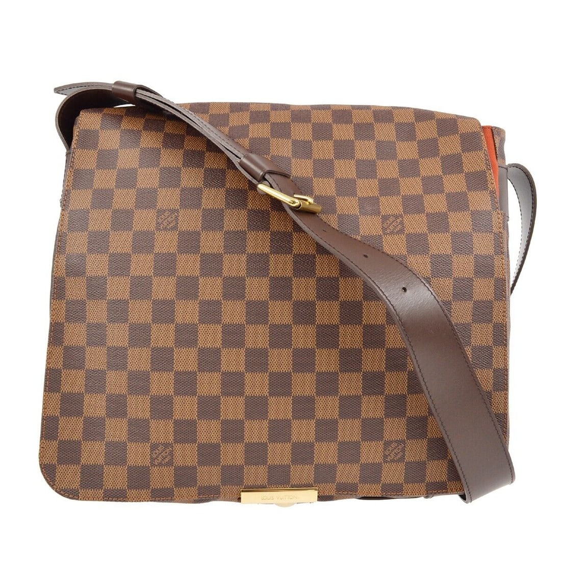 Louis Vuitton Damier Bastille Brown Messenger Bag with Crossbody Strap: Louis Vuitton Damier Bastille Brown Messenger Bag with Crossbody Strap This Louis Vuitton Damier Bastille Shoulder Bag features a stylish check pattern and is crafted from durable Damier canvas leathe