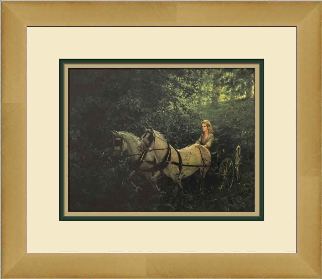 James Wyeth And Then into the Deep Gorge Custom Framed Print 15x13: James Wyeth And Then into the Deep Gorge Custom Framed Print 15x13 This custom framed print titled "And Then into the Deep Gorge" by artist James Wyeth measures 15 in x 13 in overall, with an image si