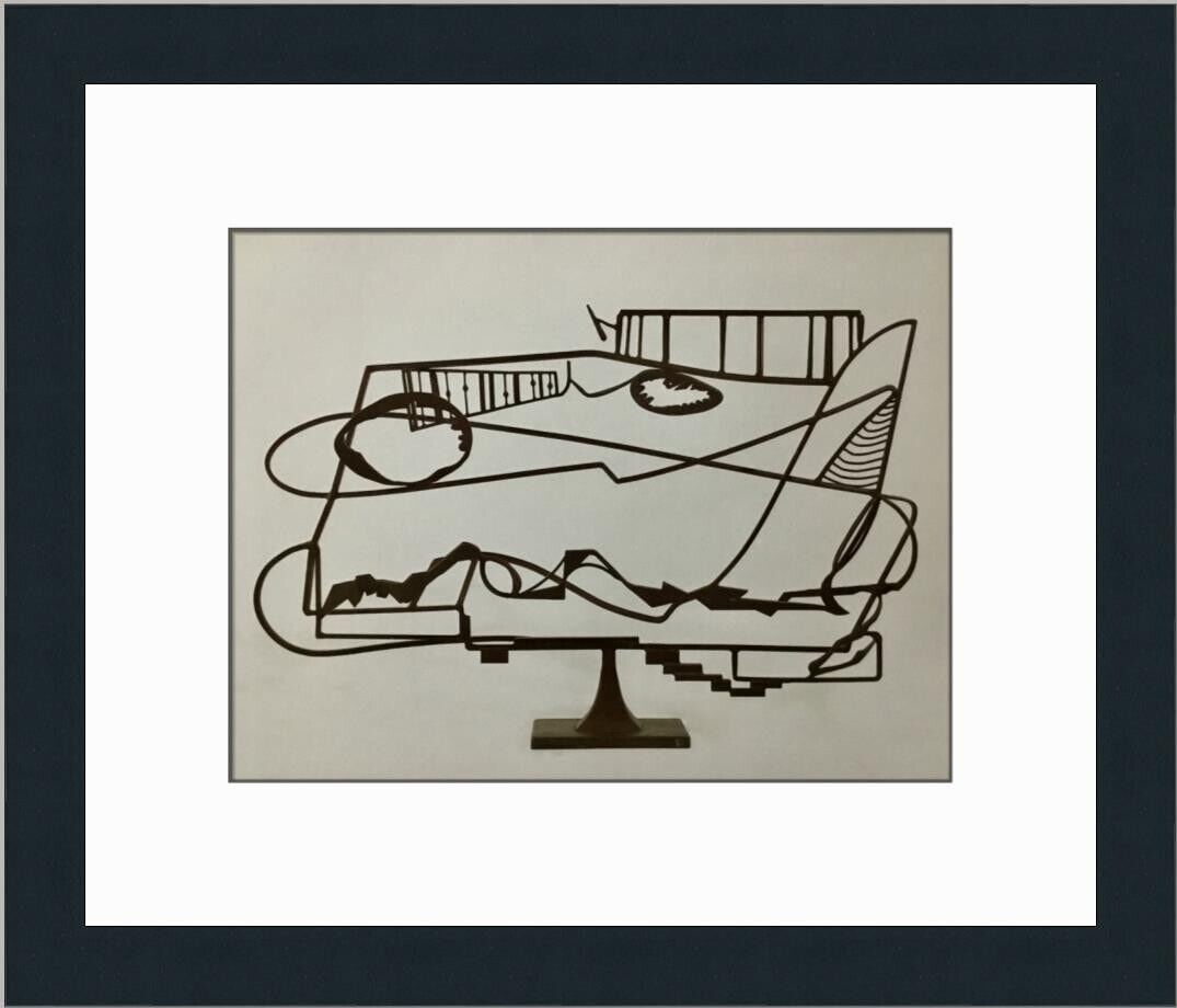 David Smith Hudson River Landscape Custom Framed Art Print 14x16 inches: David Smith Hudson River Landscape Custom Framed Art Print 14x16 inches This custom framed print titled 'Hudson River Landscape' by artist David Smith showcases a beautiful abstract expressionism styl