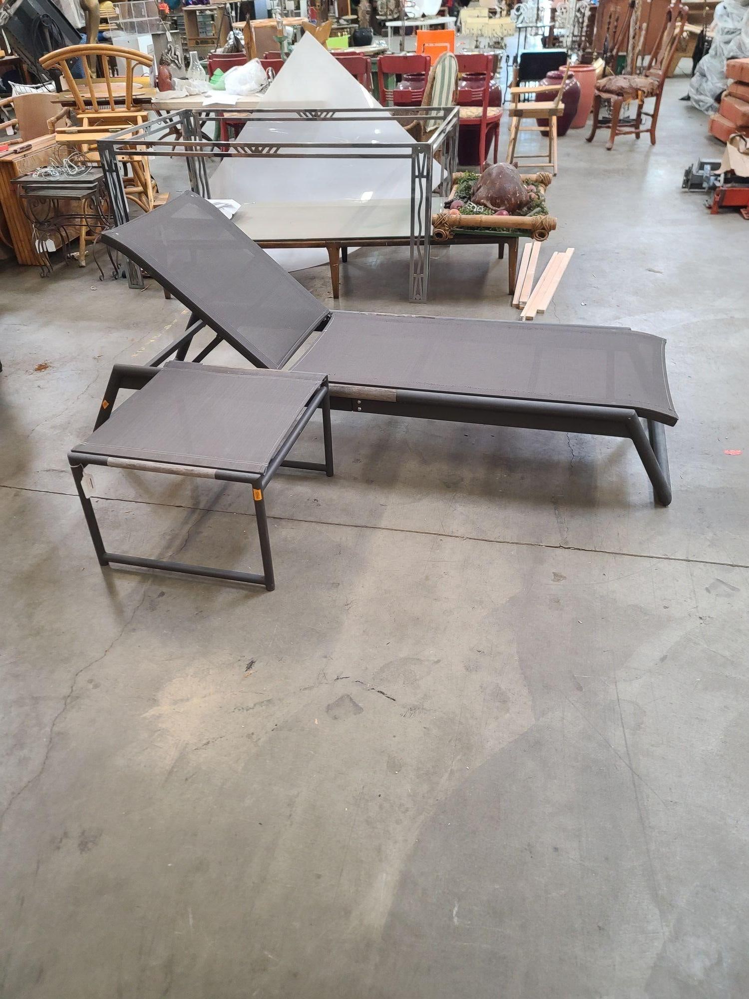 Harbour Outdoor Set of 6 Adjustable Aluminum Chaise Lounges: Harbour Outdoor Set of 6 Adjustable Aluminum Chaise Lounges The Harbour Outdoor Contemporary Sling-Fabric Adjustable Chaise Lounge Outdoor Set includes six chaise lounges designed for outdoor use. Eac