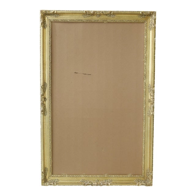 Large Gold Painting or Mirror Frame ~ Frame Only: Large Gold Painting or Mirror Frame ~ Frame Only Approx: 20 Years Old Nice Gold Leaf Finish Add Your Own Painting Picture Or Mirror Frame Only Condition: Excellent Original Finish & Condition Size: 44