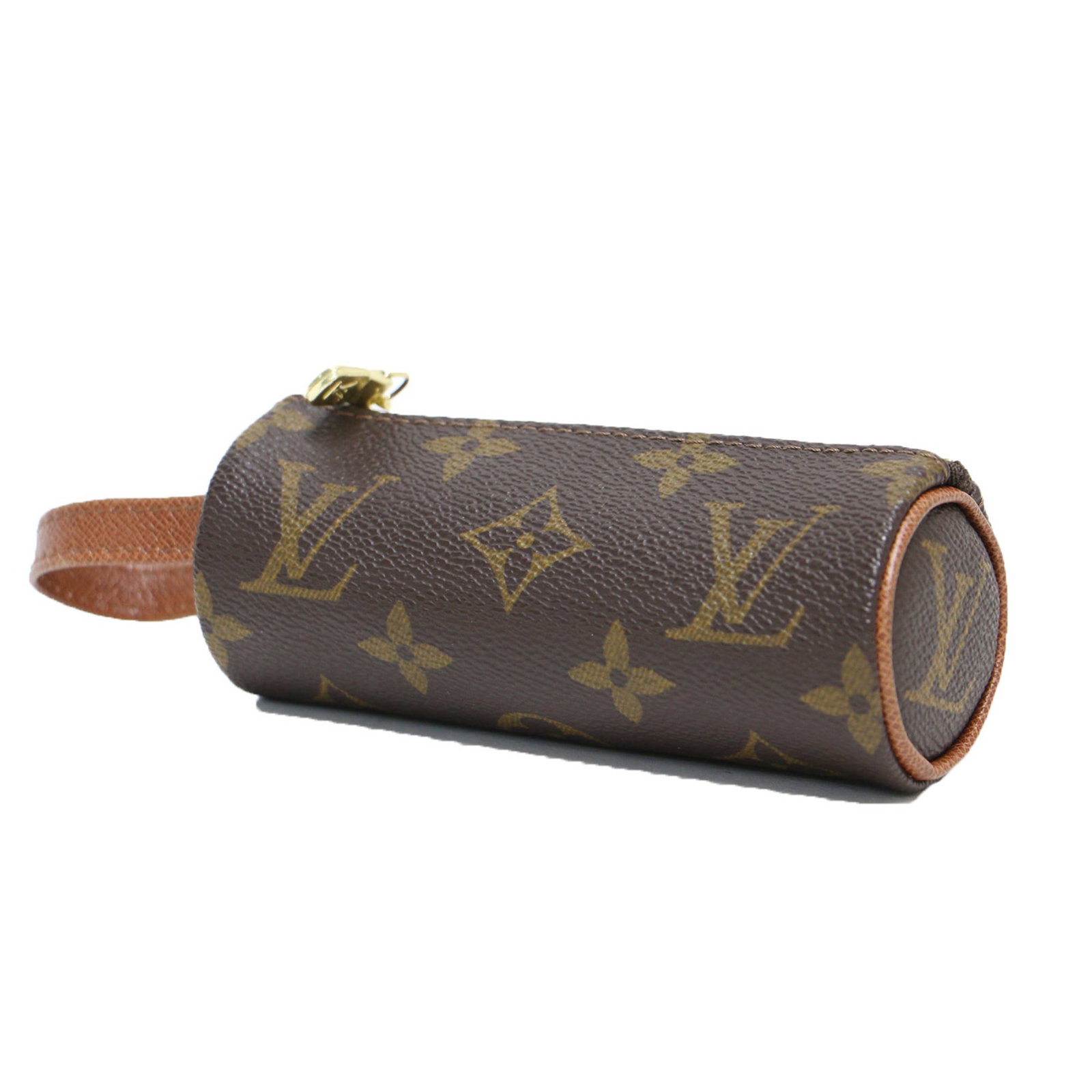 Louis Vuitton Brown Monogram Golf Ball Pouch Bag M58249 Vintage Accessory Case: Louis Vuitton Brown Monogram Golf Ball Pouch Bag M58249 Vintage Accessory Case This Louis Vuitton pouch is a stylish accessory featuring the iconic brown monogram design. It is part of the Monogram li
