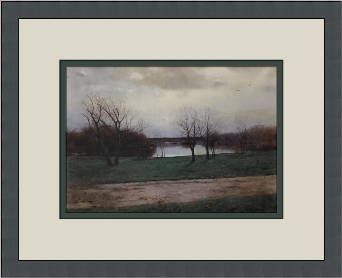 Robert Bruce Crane Southside Sportsmen's Club Framed Print 15x12 Impressionism: Robert Bruce Crane Southside Sportsmen's Club Framed Print 15x12 Impressionism This custom framed print titled "Southside Sportsmen's Club Oakdale LI" by artist Robert Bruce Crane showcases a beautifu