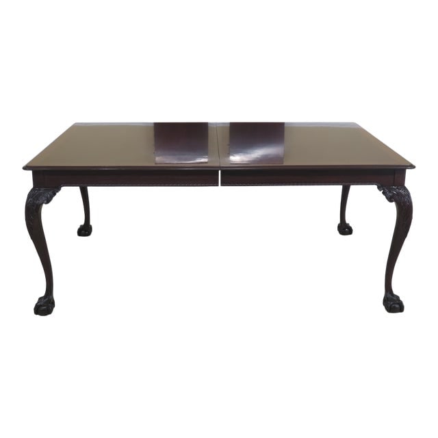 Vintage Stickley Ball & Claw Mahogany Dining Room Table: Vintage Stickley Ball & Claw Mahogany Dining Room Table Approx: 20 Years Old Mahogany Ball & Claw Feet Fine Carved Details High Quality Construction 18 C. Design Chippendale Style Traditional Style Co