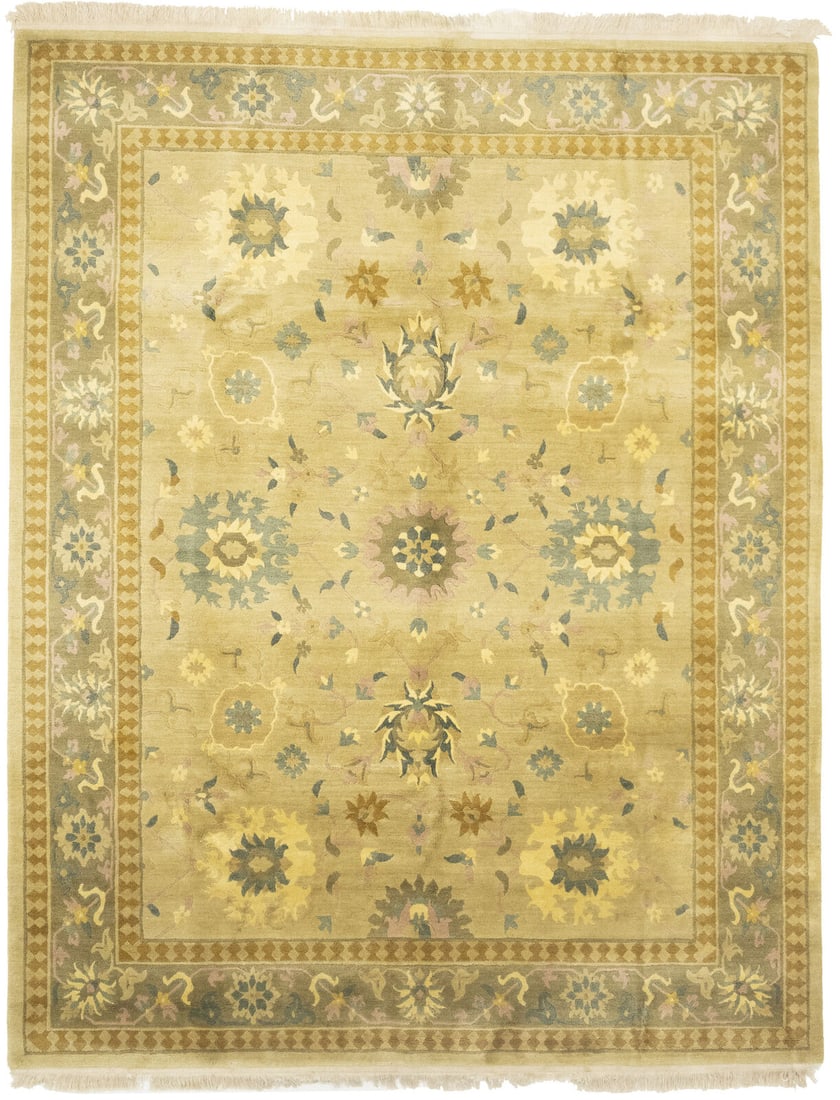 Large Home Decor Modern Design 8X10 Handmade Nepali Rug Oriental Wool Carpet: Large Home Decor Modern Design 8X10 Handmade Nepali Rug Oriental Wool Carpet Free continental US Shipping Type: Area Rugs Color: Khaki Cream Brown Pink etc Size: 7'10 x 9'11 Material: Wool Production