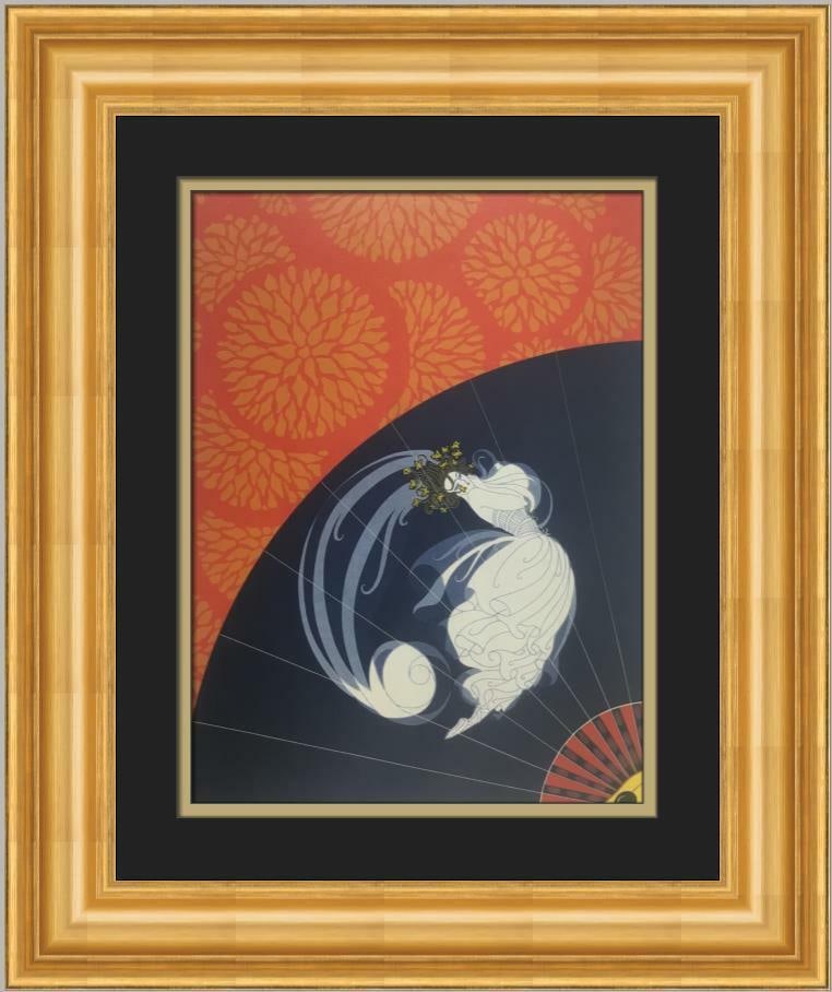 Erte Legerete Art Deco Custom Framed Print 18x21 Inches: Erte Legerete Art Deco Custom Framed Print 18x21 Inches This medium-sized custom framed print titled 'Legerete' by artist Erte features a stunning Art Deco style. It is produced using offset lithograp