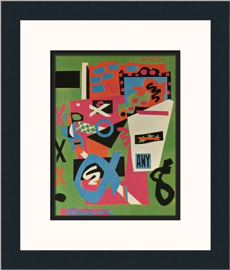 Stuart Davis Impressionism Composition Custom Framed Print 15x13: Stuart Davis Impressionism Composition Custom Framed Print 15x13 This Stuart Davis Composition custom framed print is a stunning representation of Impressionism. The print, titled "Composition," featu