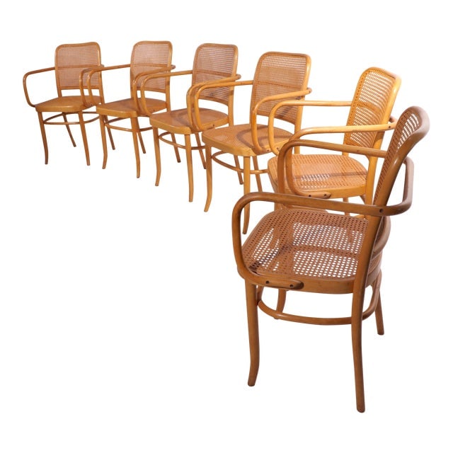 Bentwood Chairs by Hoffman for Stendig - Set of 6: Bentwood Chairs by Hoffman for Stendig - Set of 6 Hard to find set of six armchairs designed by Josef Hoffman and Josef Frank made in Czechoslovakia produced by Stendig. This set in is very good origi