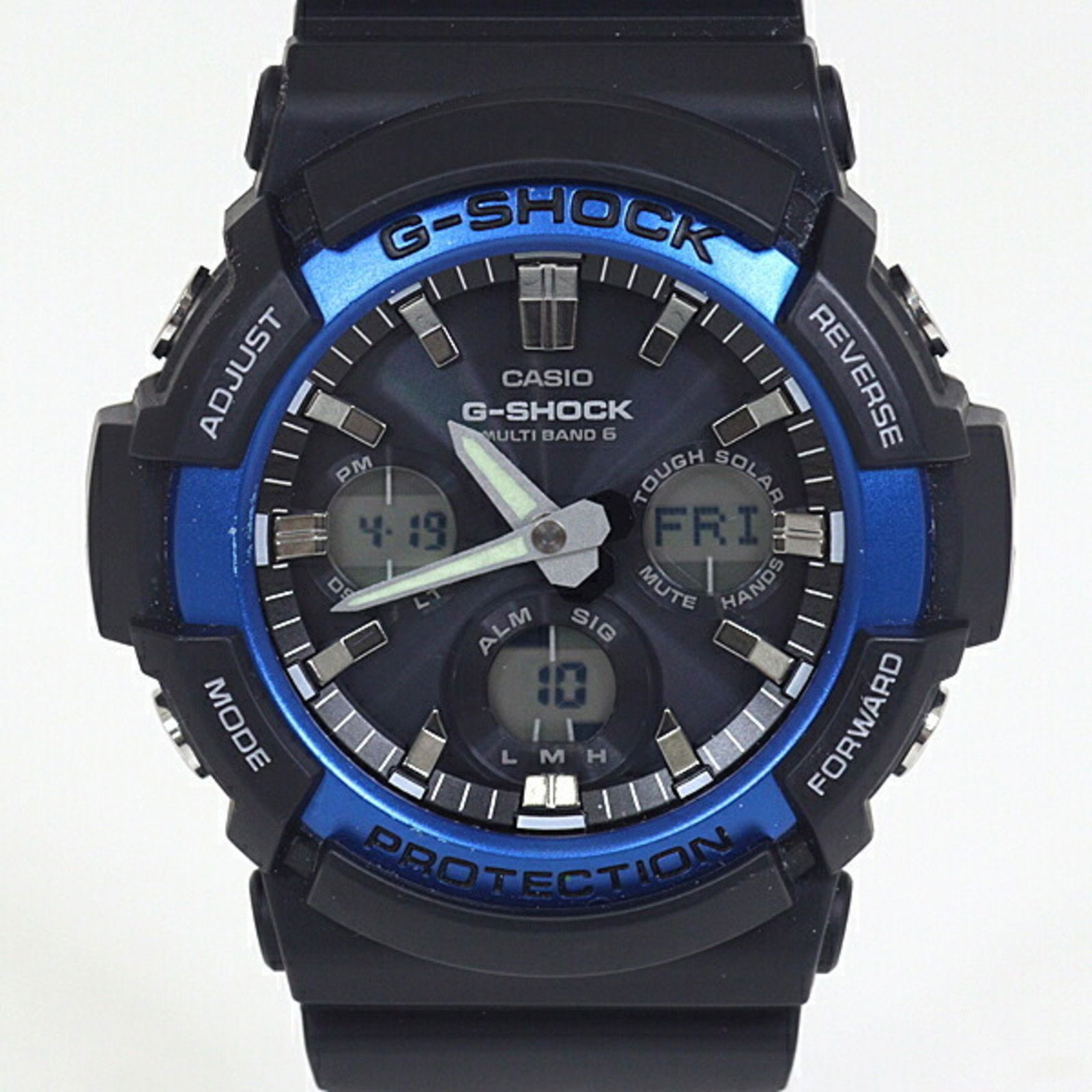Casio G-SHOCK GAW-100B Men's Watch, Radio Solar, 20 ATM Water Resistant, Black Dial: Casio G-SHOCK GAW-100B Men's Watch, Radio Solar, 20 ATM Water Resistant, Black Dial This Casio G-SHOCK GAW-100B wristwatch features a black dial and is designed for men. It utilizes radio wave control