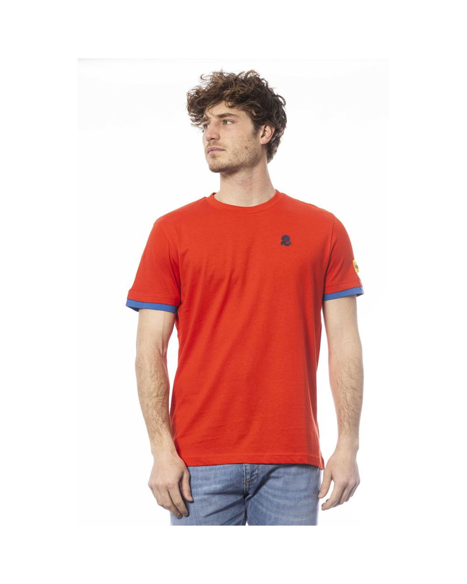 Invicta Invicta Men's Cotton T-Shirt with Contrast Trim - Red: Invicta Invicta Men's Cotton T-Shirt with Contrast Trim - Red This red cotton T-shirt is a classic addition to any wardrobe. The short sleeve shirt features a crew neck and a simple yet stylish logo p