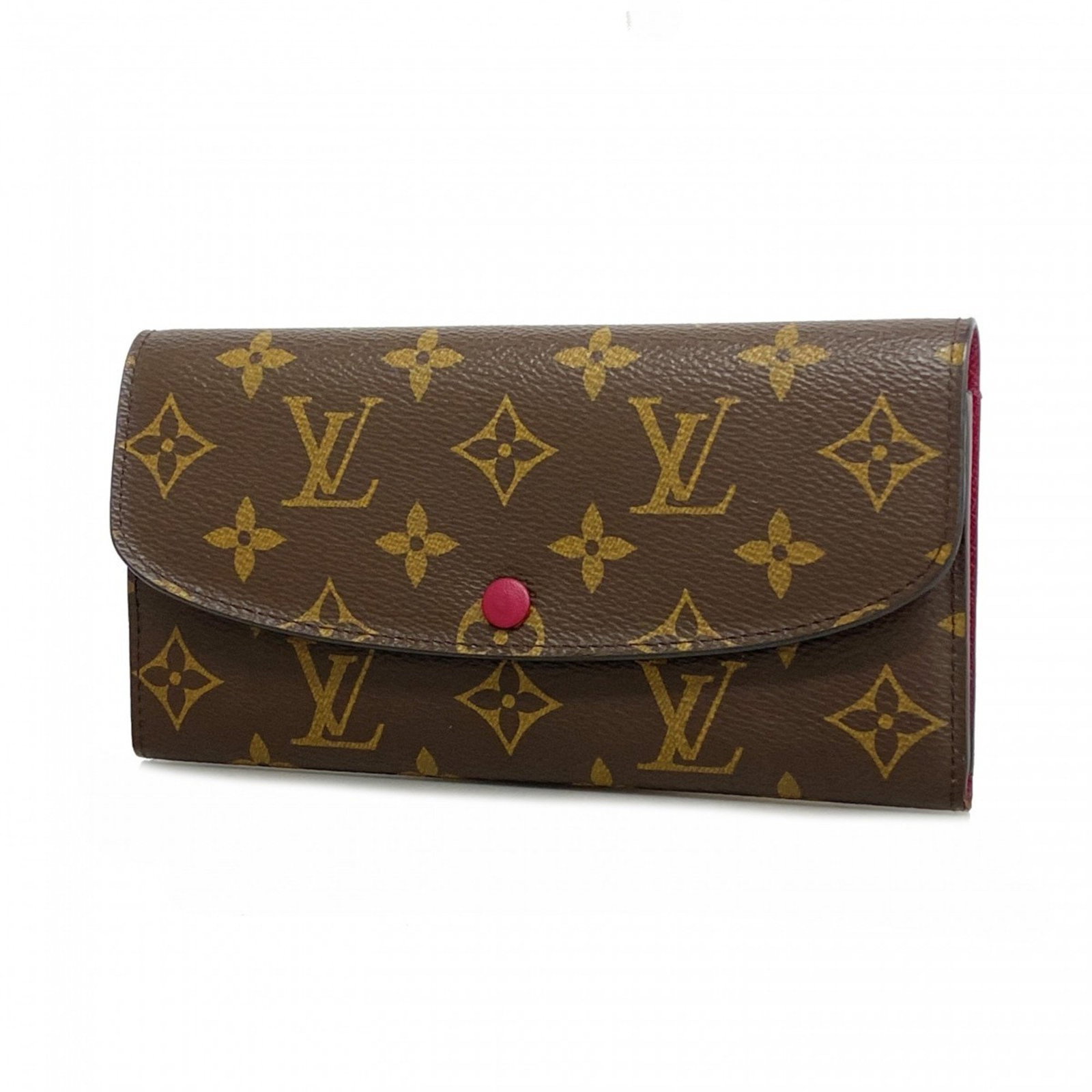 Louis Vuitton Portefeuille Emily M60697 Brown Fuchsia Bi-Fold Wallet for Women: Louis Vuitton Portefeuille Emily M60697 Brown Fuchsia Bi-Fold Wallet for Women This Louis Vuitton Long Wallet, model Portefeuille Emily M60697, is designed for women and features a stylish combination