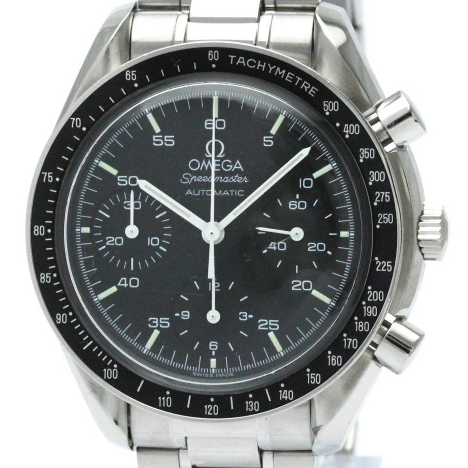 Polished OMEGA Speedmaster Automatic Steel Mens Watch 3510.50 BF566318: Polished OMEGA Speedmaster Automatic Steel Mens Watch 3510.50 BF566318 Brand: Omega Line: Speedmaster Model: 3510.50 Type: Wristwatch Style: Sport Gender: Men Material (Case): Stainless steel Material