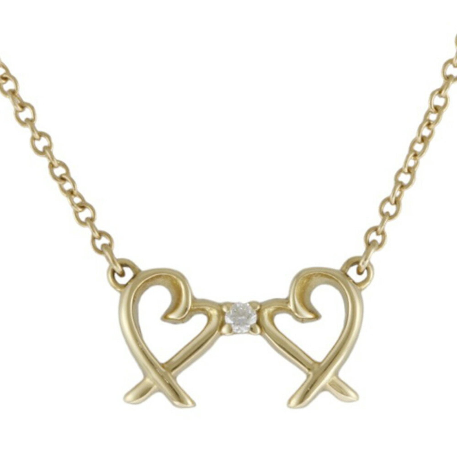 Tiffany Double Loving Heart Necklace 18K Diamond Women's TIFFANY&Co.: Tiffany Double Loving Heart Necklace 18K Diamond Women's TIFFANY&Co. Brand: Tiffany Necklace Type: Necklace Style: Business Fashion Wedding Gender: Women Material: Yellow gold (18K) Stone: Diamond Sea