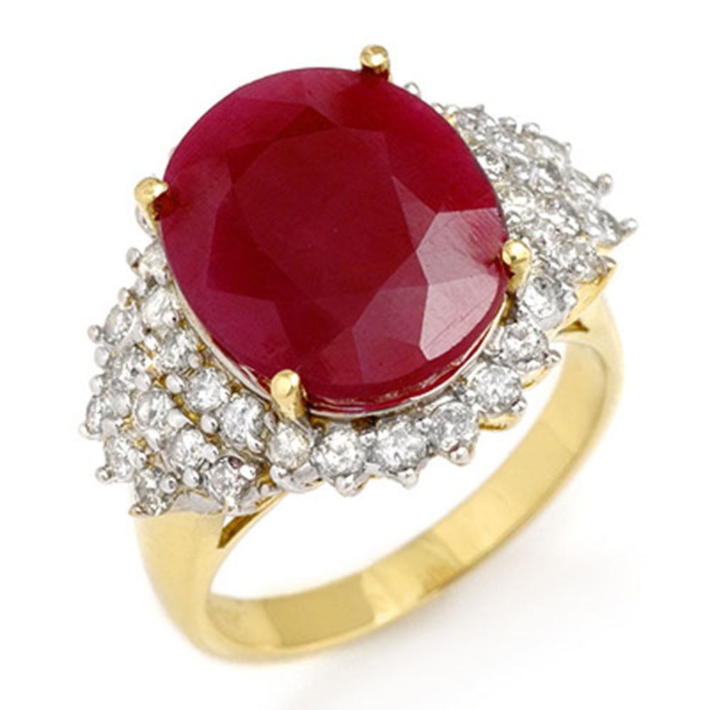 8.32 Carat Ruby Diamond Ring in 14k Yellow Gold: 8.32 Carat Ruby Diamond Ring in 14k Yellow Gold This exquisite Ruby and Diamond Ring features a total gem weight of 8.32 carats, crafted in solid 14k yellow gold. The main stone is a stunning oval-cut