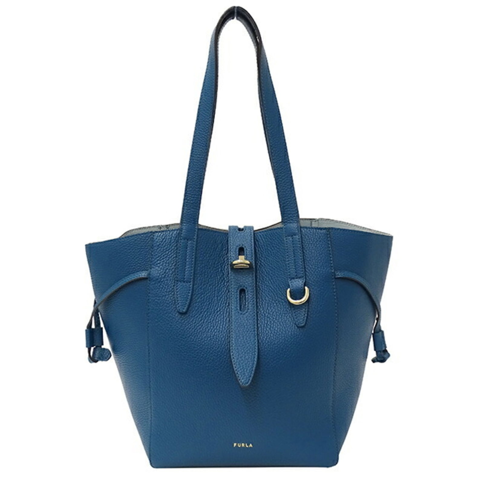 Furla Blue Leather Women's Tote Bag Shoulder 28cm x 41.5cm x 15cm: Furla Blue Leather Women's Tote Bag Shoulder 28cm x 41.5cm x 15cm This Furla Women's Tote Bag is crafted from high-quality leather in a striking blue color. It features a spacious design suitable for 