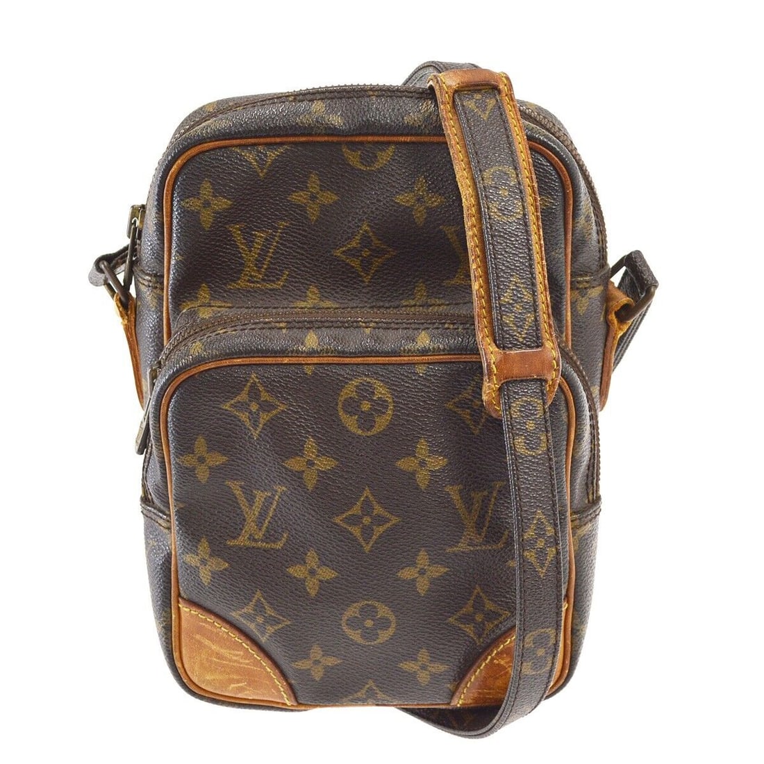 Louis Vuitton Amazone Monogram Crossbody Bag M45236 Brown Canvas Leather: Louis Vuitton Amazone Monogram Crossbody Bag M45236 Brown Canvas Leather This Louis Vuitton Amazone Cross Body Shoulder Bag, model M45236, features a classic Monogram pattern and is crafted from Monog