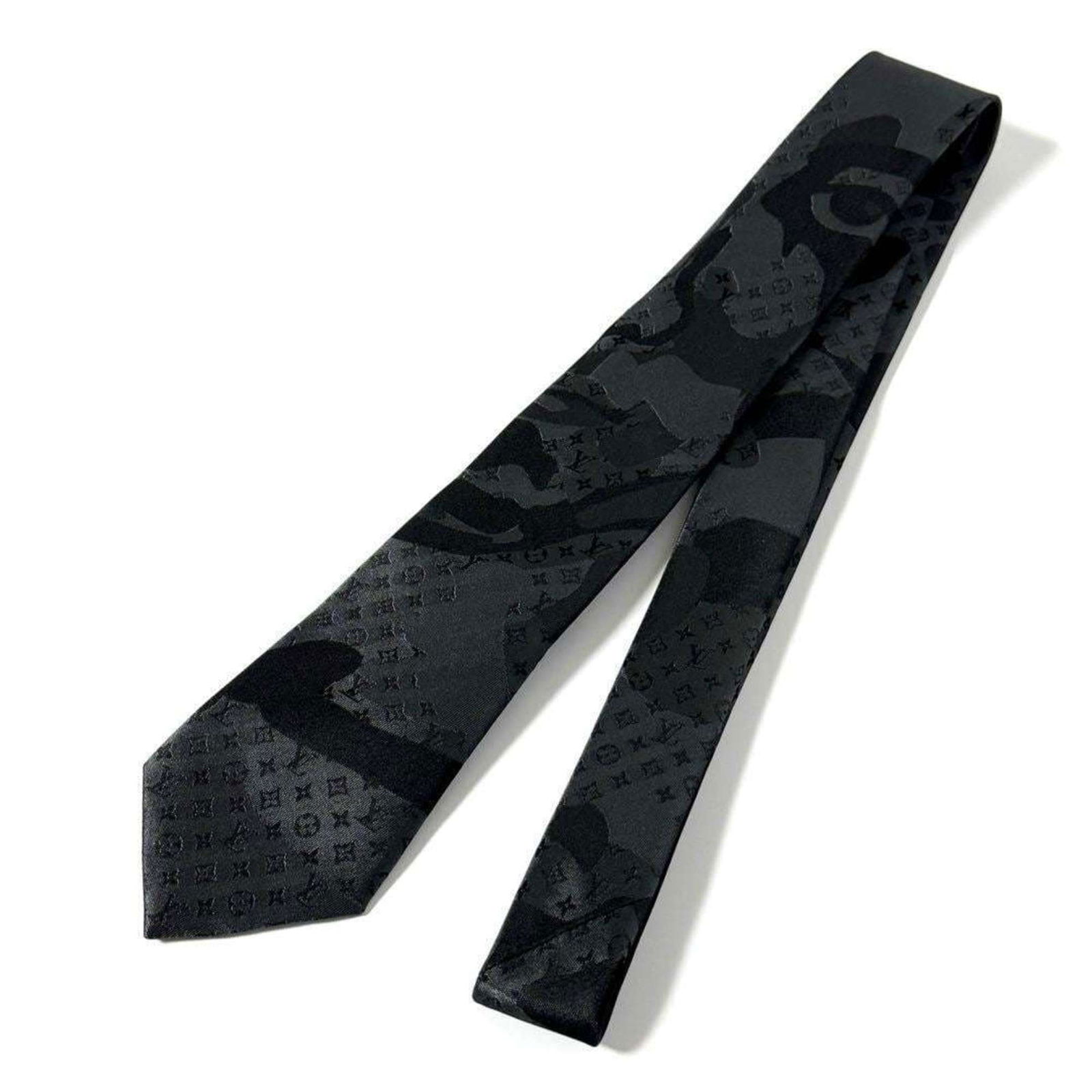Louis Vuitton Men's Black Monogram Silk Tie 7cm Width: Louis Vuitton Men's Black Monogram Silk Tie 7cm Width Brand: Louis Vuitton. Type: Cravat. Gender: Men. Color: Black Monogram. Material: Silk. Silk:. Width: 7cm / 2.75. Condition: Opened (never used).