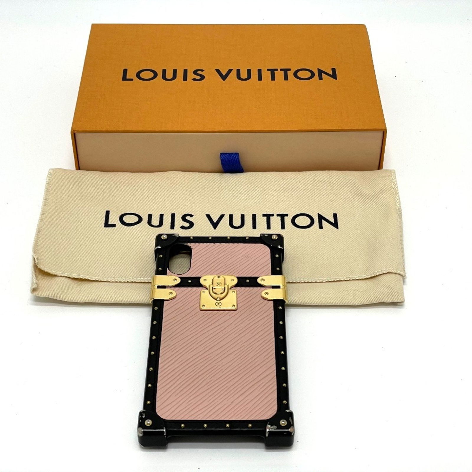 Louis Vuitton iTrunk Light Smartphone Case Gold Pink Canvas for iPhone X XS: Louis Vuitton iTrunk Light Smartphone Case Gold Pink Canvas for iPhone X XS This Louis Vuitton M67895 i Trunk Light smartphone case is designed for the iPhone X and XS. Made from high-quality canvas i