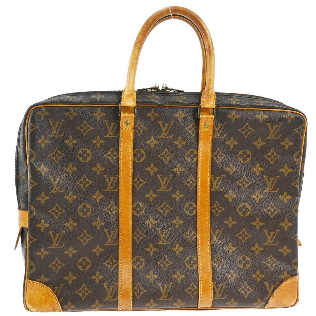 Louis Vuitton Monogram Porte Documents Voyage Handbag Medium Brown: Louis Vuitton Monogram Porte Documents Voyage Handbag Medium Brown This Louis Vuitton Porte Documents Voyage Handbag features a classic Monogram pattern. The handbag measures 15.7" in width, 12.6" in 