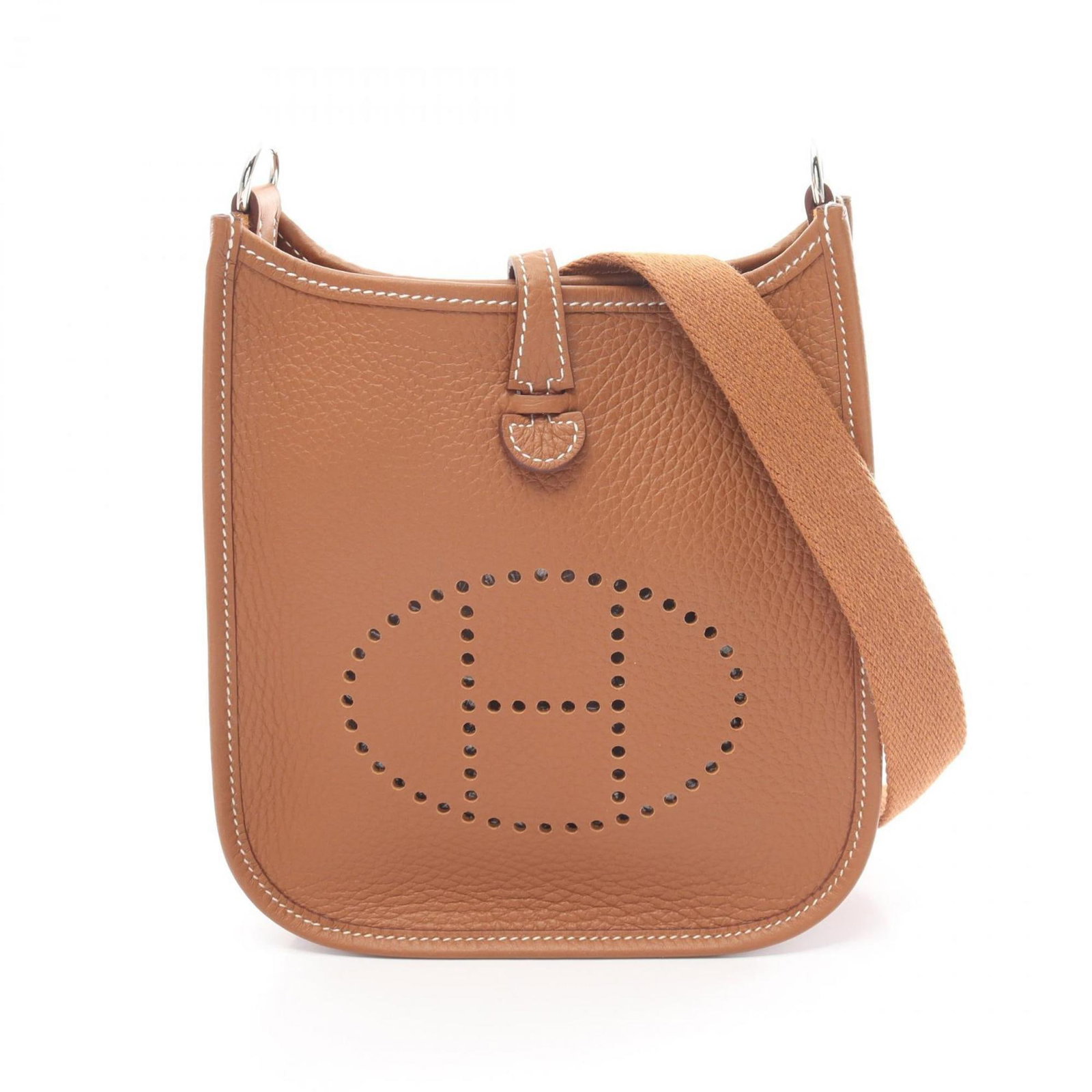 Hermes Evelyn TPM Shoulder Bag Brown Taurillon Clemence 7.08in x 6.49in x 2.16in: Hermes Evelyn TPM Shoulder Bag Brown Taurillon Clemence 7.08in x 6.49in x 2.16in Brand: Hermes. Type: Shoulder bag. Material: Taurillon clemence leather. Taurillon clemence leather:. Color: Brown. Gen