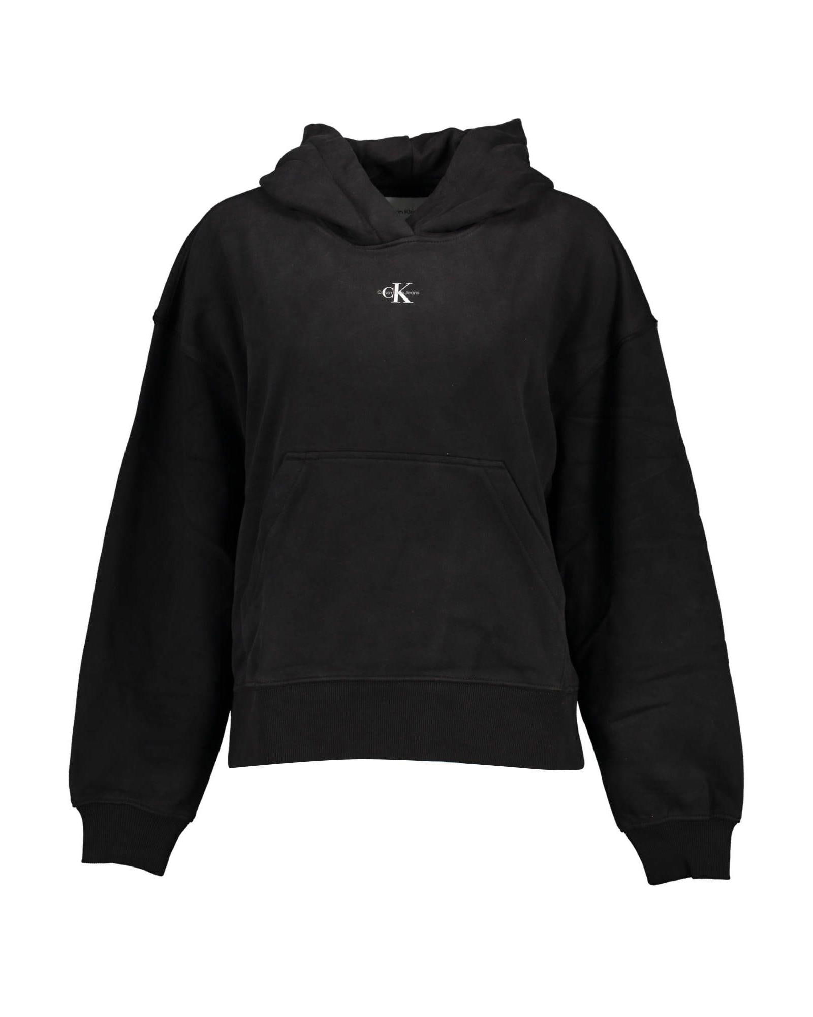 Calvin Klein Calvin Klein Jeans Oversized Hoodie Black: Calvin Klein Calvin Klein Jeans Oversized Hoodie Black This black cotton sweater is perfect for women who value both style and sustainability. It features a long-sleeved design with a brushed sweatshi