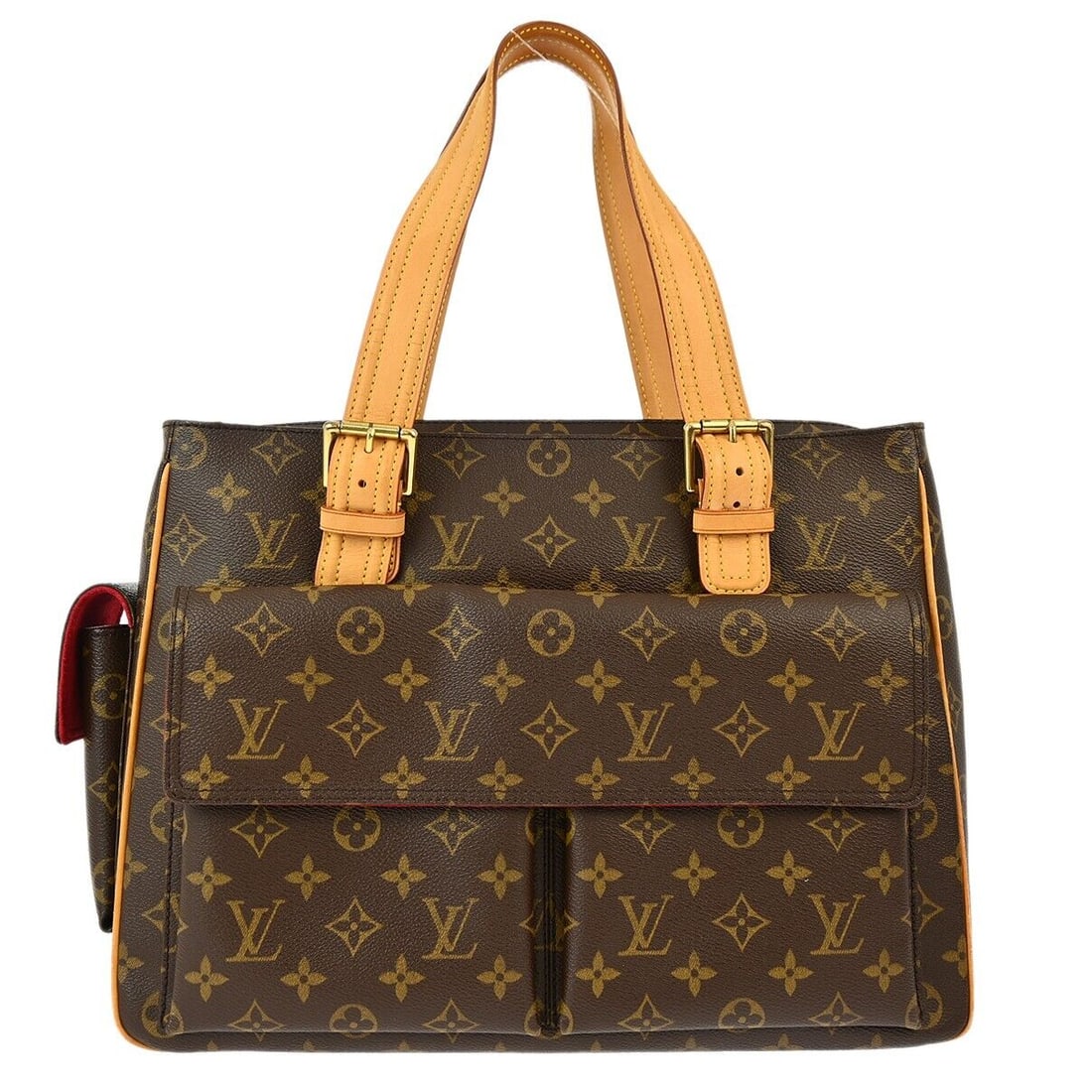 Louis Vuitton Monogram Multipli Cite Handbag Brown Alcantara Large Size: Louis Vuitton Monogram Multipli Cite Handbag Brown Alcantara Large Size This Louis Vuitton Monogram Multipli Cite Handbag (M51162 MB0093) features a striking Monogram pattern and is designed for casua