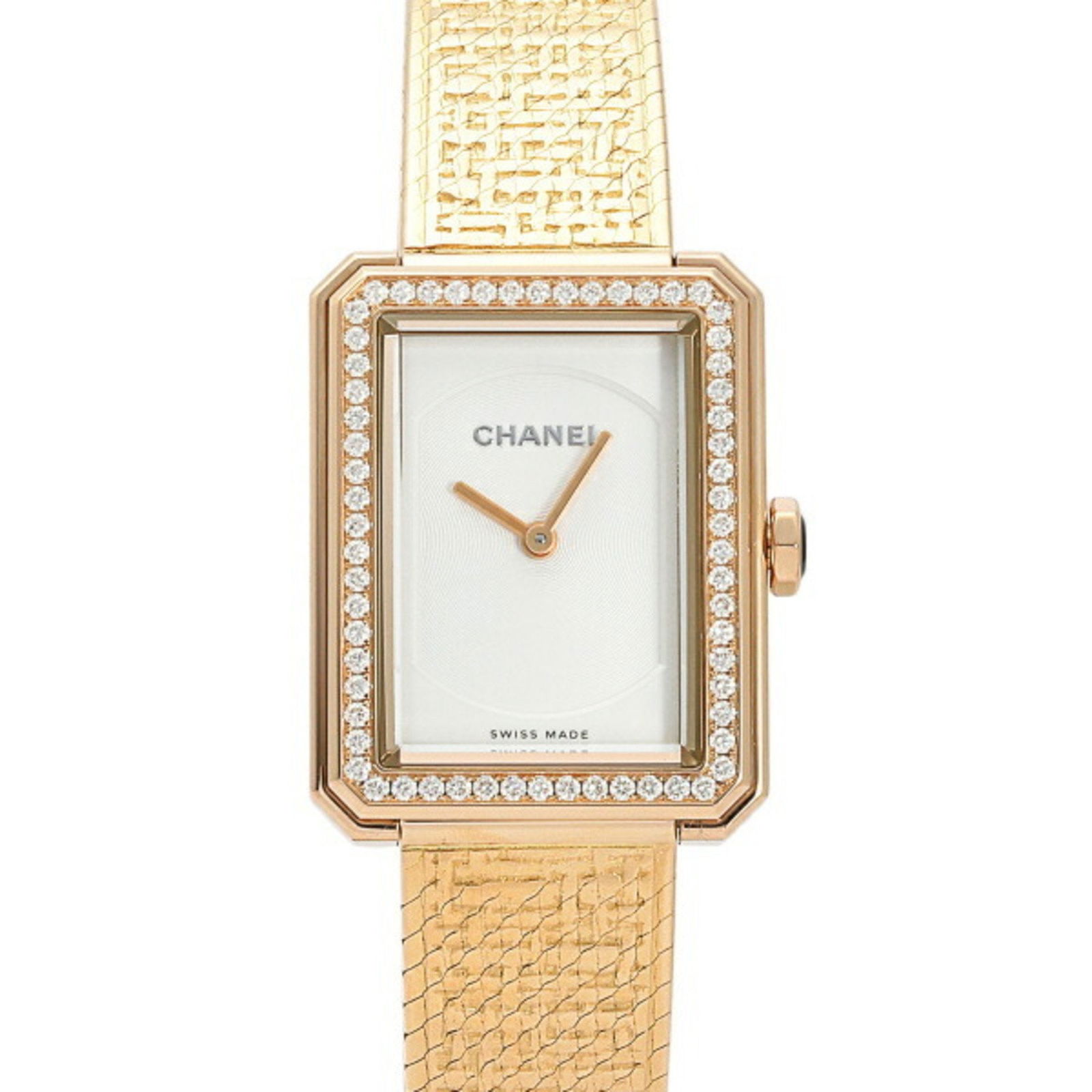 CHANEL Boyfriend Tweed H4881 Opal White Dial Watch Ladies: CHANEL Boyfriend Tweed H4881 Opal White Dial Watch Ladies Brand: Chanel Type: Wristwatch Gender: Women Material (Case): Gold Color (Dial): White Movement: Quartz Case Diameter: 21.5mm / 0.85 Condition