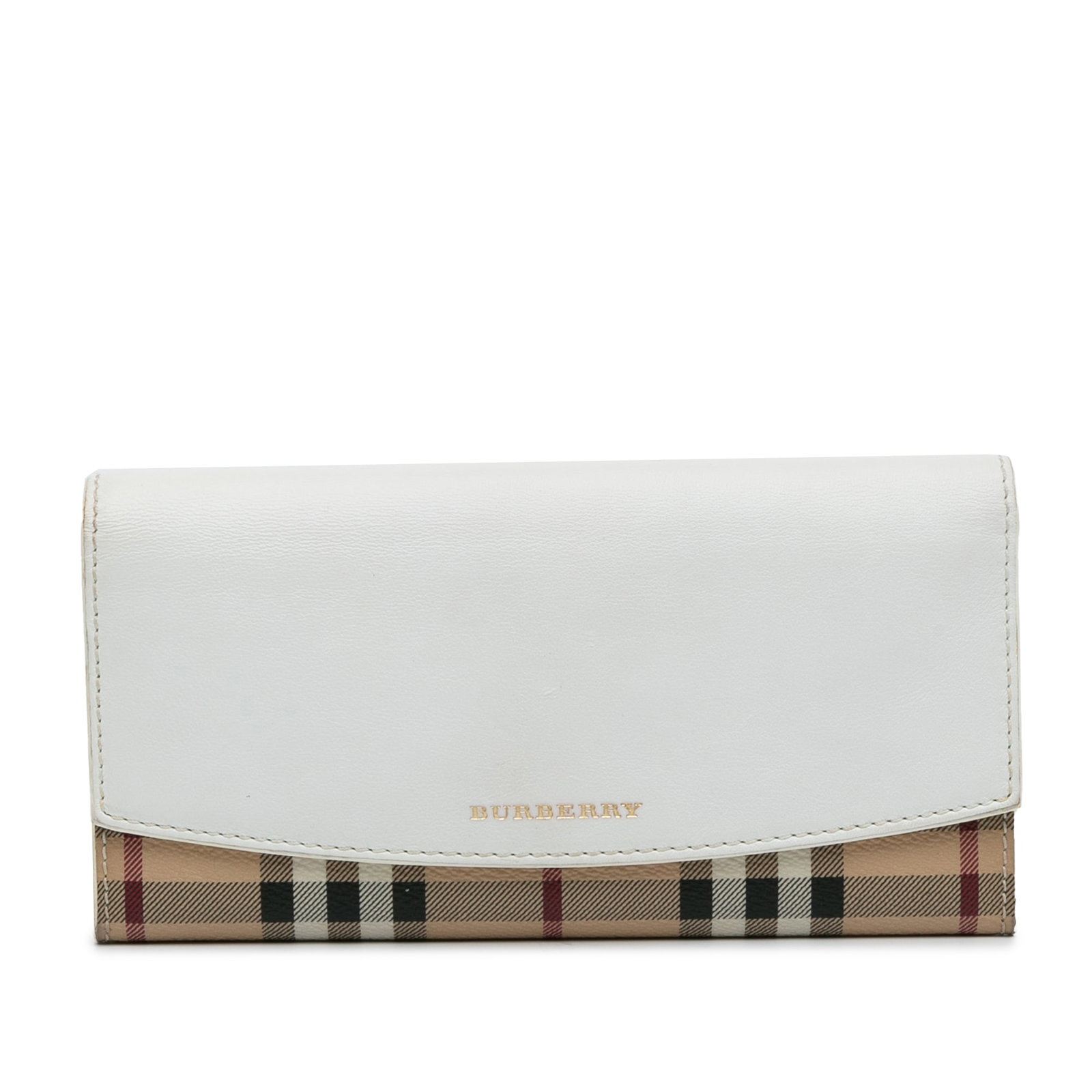 Burberry Haymarket Check Long Wallet: Burberry Haymarket Check Long Wallet This wallet features a coated canvas body with leather trim front flap with magnetic closure and interior zip and slip pockets. Brand: Burberry Model: Haymarket Ch