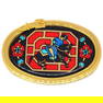 Hermes Gold Plated Enamel Cloisonne Brooch Pin Elegant Design