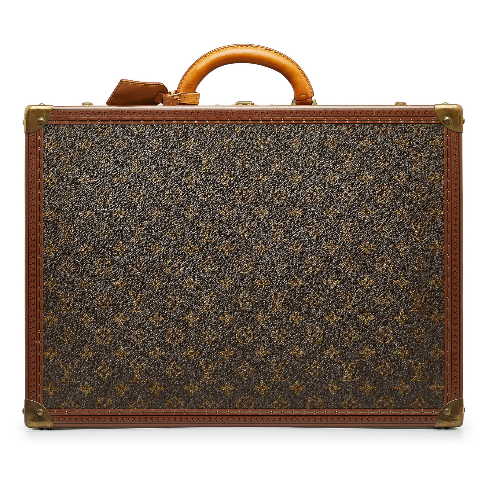 Louis Vuitton Monogram Alzer Trunk 50: Louis Vuitton Monogram Alzer Trunk 50 The Alzer Trunk features a monogram canvas body a rolled top handle a key closure and a latch closure. Brand: Louis Vuitton Model: Monogram Alzer Trunk 50 Origin:
