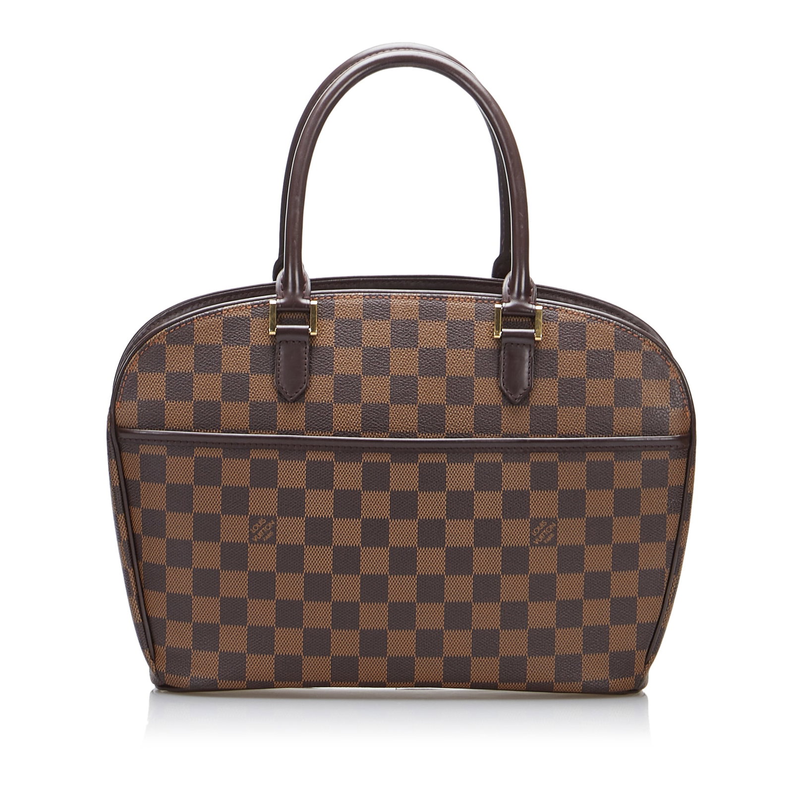 Louis Vuitton Damier Ebene Sarria Horizontal: Louis Vuitton Damier Ebene Sarria Horizontal The Sarria Horizontal features a damier ebene canvas body exterior open pocket rolled leather handles top zip closure and interior slip pockets. Brand: Lou