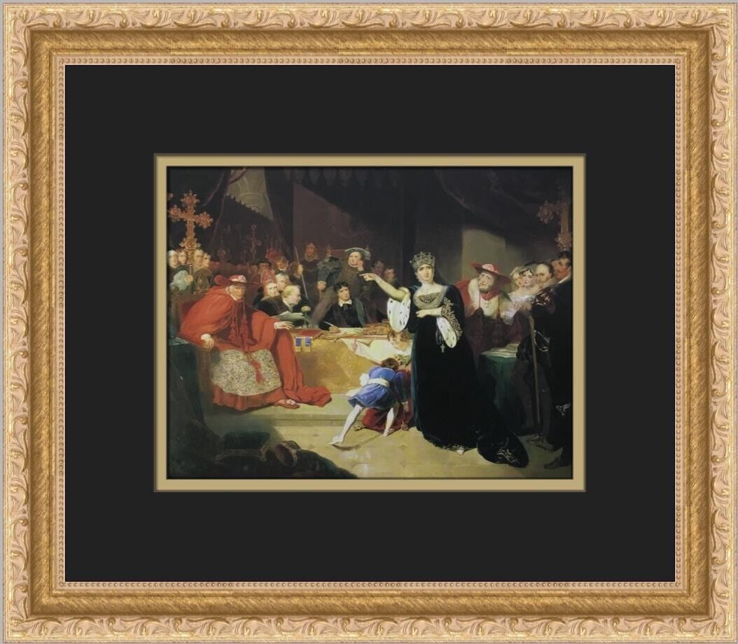 George Harlow Court for the Trial of Queen Katherine Custom Framed Print: George Harlow Court for the Trial of Queen Katherine Custom Framed Print Unit Of Sale: Single Piece Artist: George Harlow Size: Medium Item Length: 14 in Region Of Origin: United States Framing: Matte