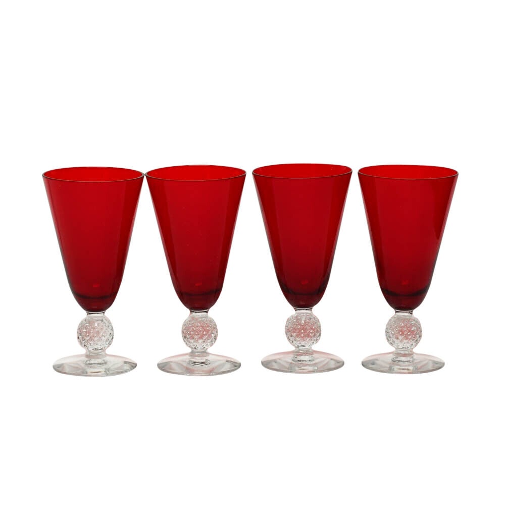 Morgantown Golfball Stemware Juice Glass Set of 4 5oz 5in: Morgantown Golfball Stemware Juice Glass Set of 4 5oz 5in This set includes four pieces of Morgantown Glass juice glasses, featuring the renowned "Golfball" stemware design produced between 1928 and 1