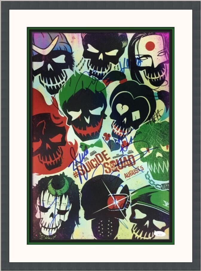 Suicide Squad Cast Signed Autographed Photo Custom Framed JSA I: Suicide Squad Cast Signed Autographed Photo Custom Framed JSA I Industry: Movies Personalize: No Movie: Suicide Squad Signed By: Margot Robbie Jared Leto Will Smith +8 Size: 18 x 24 Signed: Yes Autogr