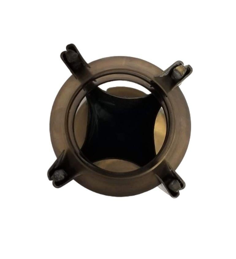 Rare Vintage Baus Haus Candlestick Holder Hoffman Style: Rare Vintage Baus Haus Candlestick Holder Hoffman Style Dimensions: Height: 8.75 in (22.23 cm)Width: 8 in (20.32 cm)Depth: 4 in (10.16 cm) Materials and Techniques: Brass Period: Mid-20th Century Date