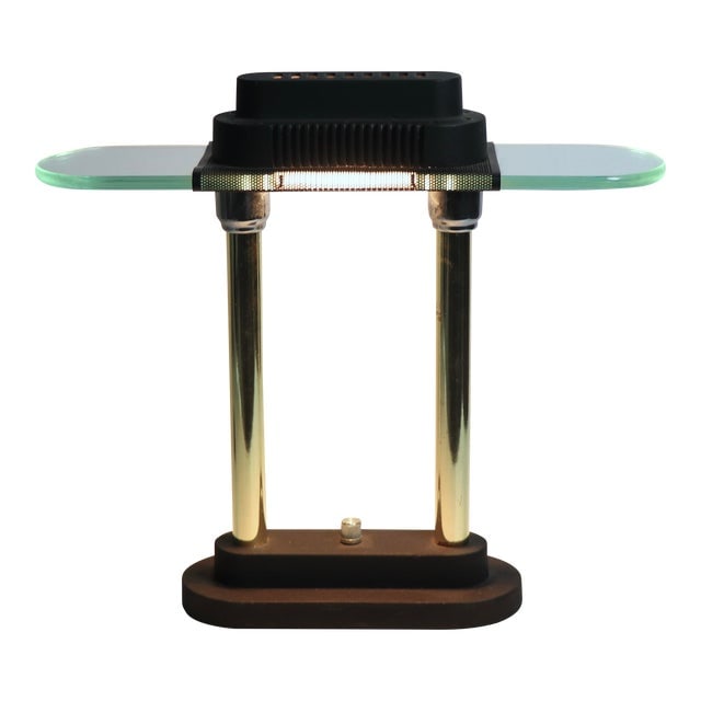 Post Modern Desk Lamp att.to Kovacs for Sonneman: Post Modern Desk Lamp att.to Kovacs for Sonneman Original clean and working shows only light cosmetic wear normal and consistent with age. The vendor has confirmed this piece is in working order. Dime
