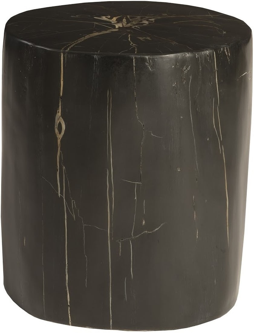 Cast Petrified Wood Stool PH89728: Cast Petrified Wood Stool PH89728 The Cast Naturals Collection highlights our skills at taking an innovative material and making it feel as if it sprang from nature. The Black Round Cast Petrified Woo