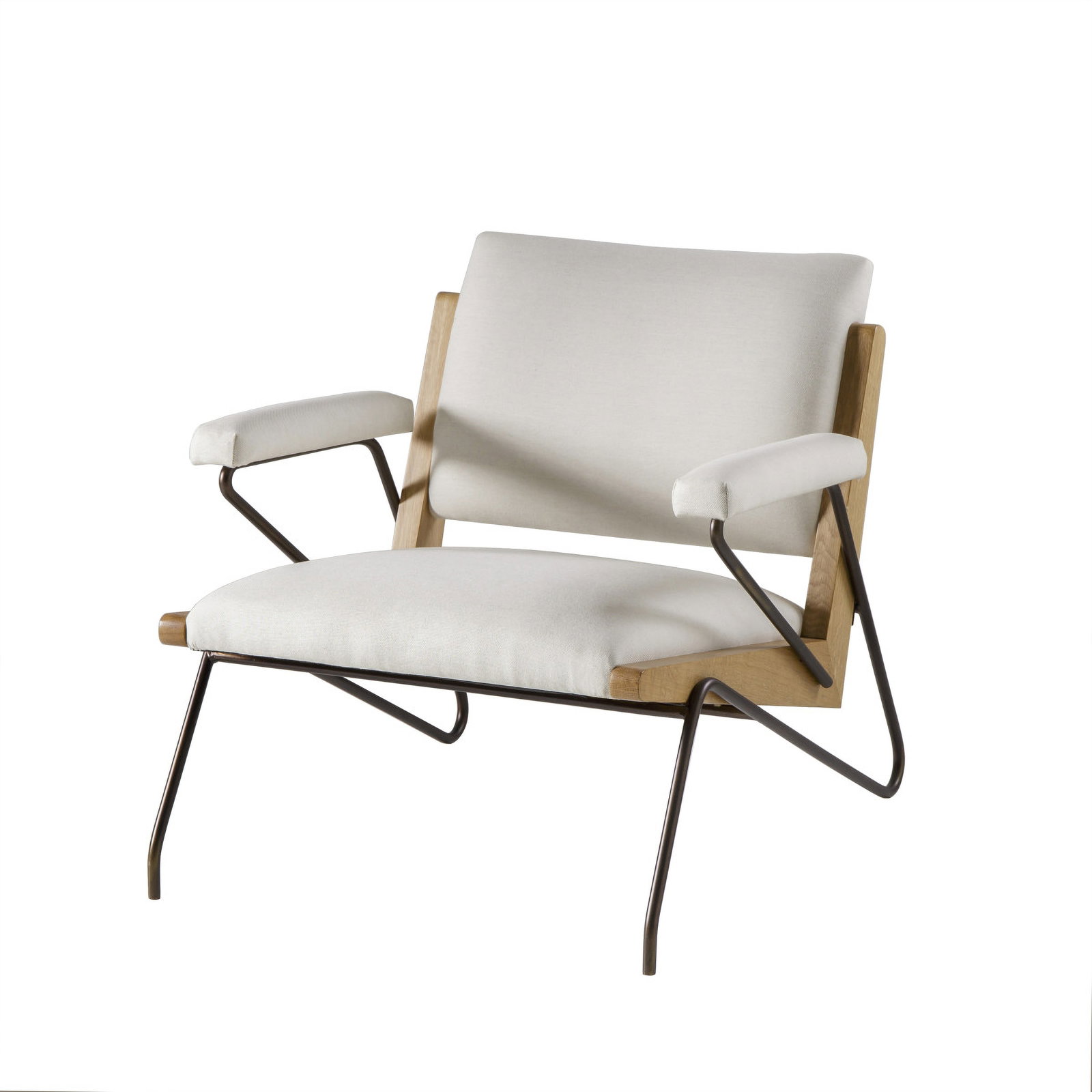 Marianne Chair In Macy Sailor: Marianne Chair In Macy Sailor Taking cues from classic, clean-lined Scandinavian designs, this contemporary lounge chair features a frame crafted from exposed oak contrasted with black powder coated s