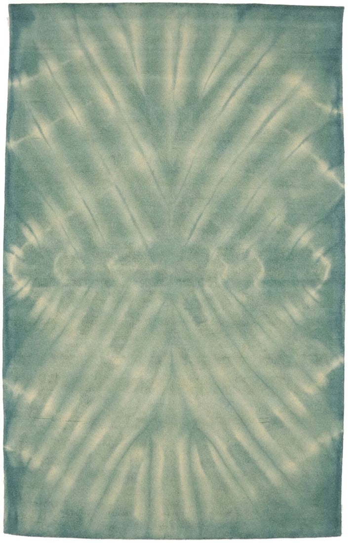 Green Modern Rug Tie-Dye Style 5X8 Hand-Tufted Contemporary Boys Room Carpet: Green Modern Rug Tie-Dye Style 5X8 Hand-Tufted Contemporary Boys Room Carpet Free continental US Shipping 'Type: Area Rugs Color: Green Size: 5"0 X 8"0 Ft Material: Wool Production Technique: Tufted I