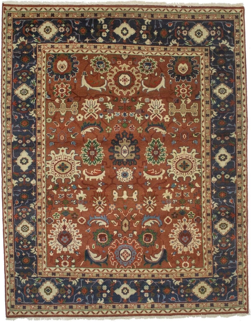 8x10 ft Handmade Vintage Style Oriental Rug Living/Dining Room Farmhouse Carpet: 8x10 ft Handmade Vintage Style Oriental Rug Living/Dining Room Farmhouse Carpet Free continental US Shipping 'Type: Area Rugs Color: Rust Orange Cream Beige Green Gray Maroon Red etc Size: 9"10 X 7"10